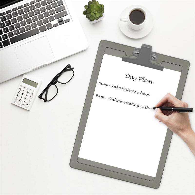 Acrimet Clipboard Letter Size A4 (13 3/8â€ x 9 7/16â€) Premium Metal Clip with Side Rulers (Plastic) (Assorted Color) (6 Pack) - Image 4